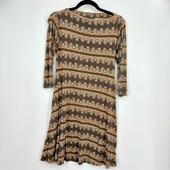 Anthropologie Dresses & Skirts - Anthropologie Bel Kazan Mini Dress 3/4 Sleeve Shift Tunic Pocket Tribal Floral S